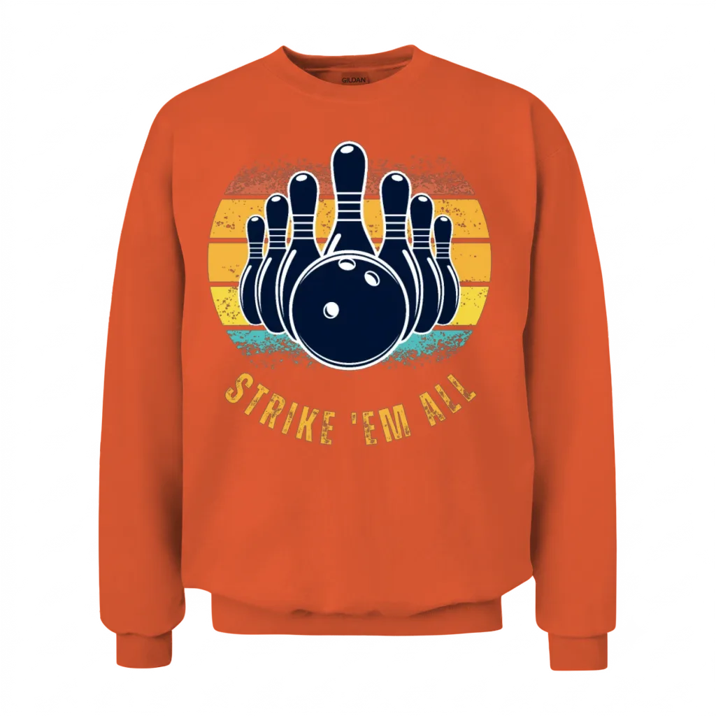 Bowling Retro Unisex Sweatshirt - Orange