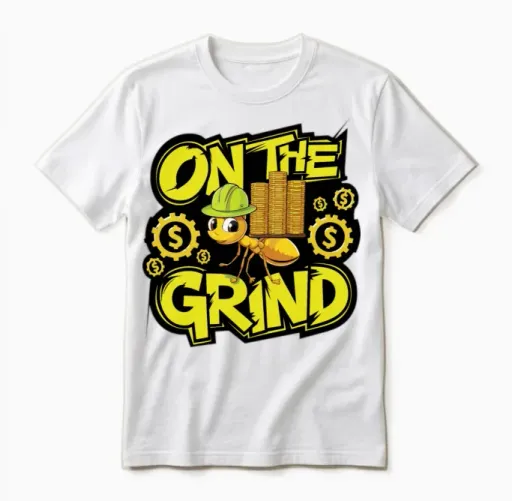 On the Grind Design Unisex T-Shirt in White