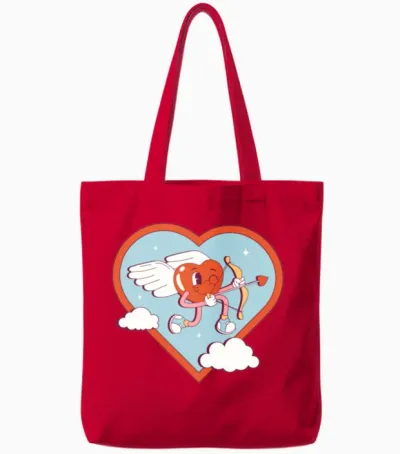 Cute Heart Tote Bags - Red