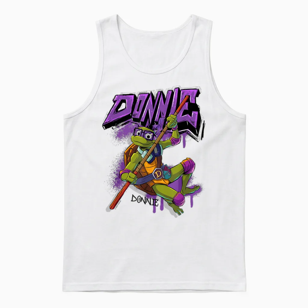 Tales of the Teenage Mutant Ninja Turtles Donnie Graffiti Unisex Tank Top in White