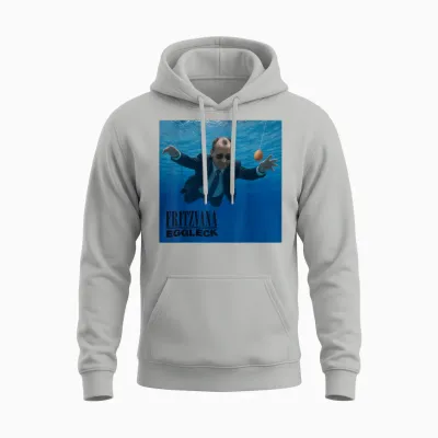Fritze Merz Retro Meme Cover Eggleck Politik Kanzler Satire Unisex Hoodie - Ash