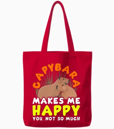 Capybara Capy Tote Bags - Red