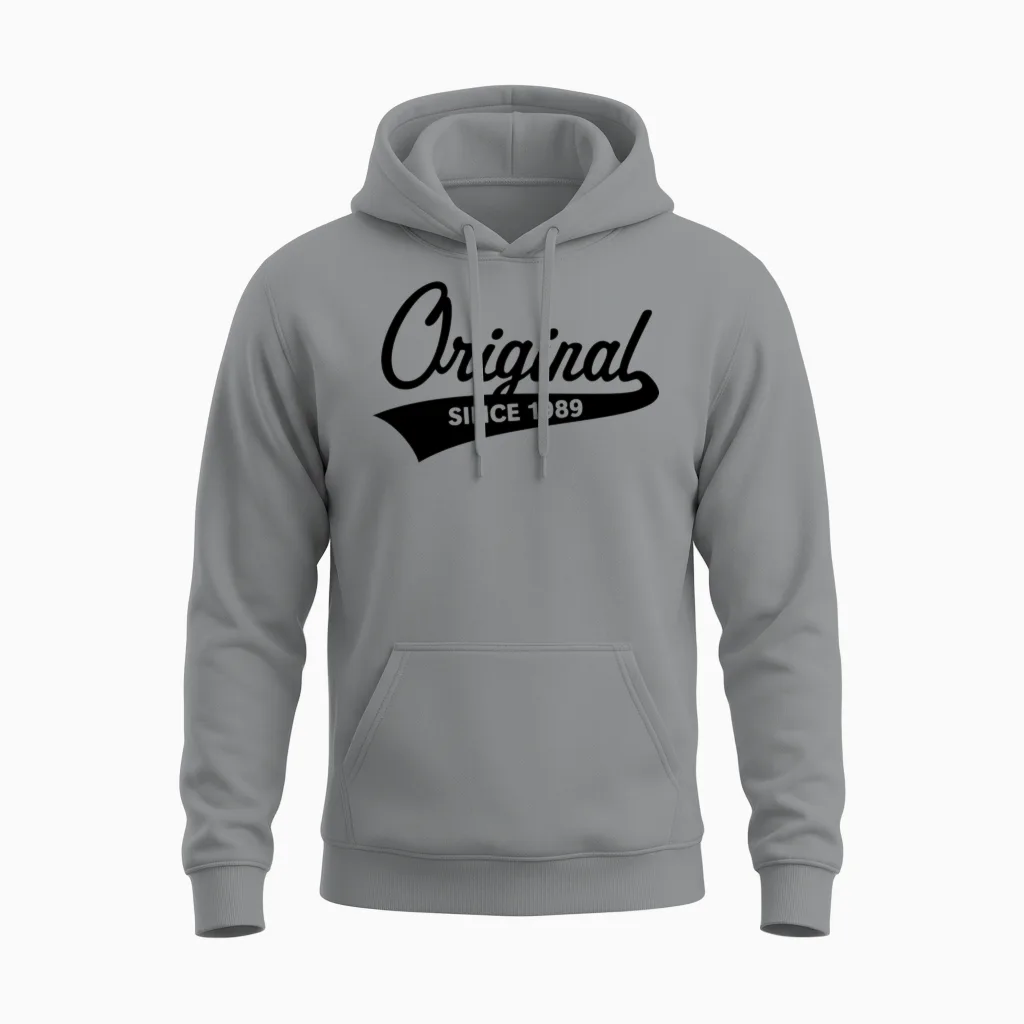 Original Since 1989 (year of Birth, Birthday / B) Unisex Hoodie in Sport Grey