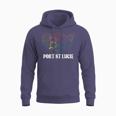 Port St Lucie Pride Month Pride Flag Lgbt Communit Unisex Hoodie - Heather Sport Dark Navy