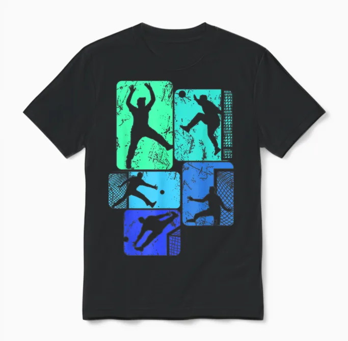 Handball Goalkeeper Handball Boys Children Men T-Shirt, Black Unisex T-Shirt in Black