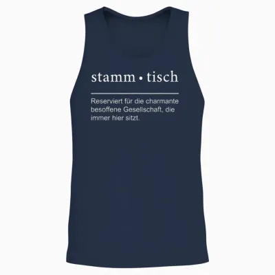 Lustiger Stammtisch Spruch Für Die Kneipe Und Biergarten Unisex Tank Top - Navy