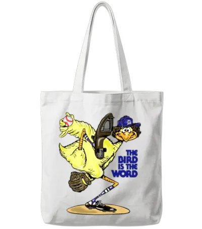 The Bird Is the Word Tote Bags - White
