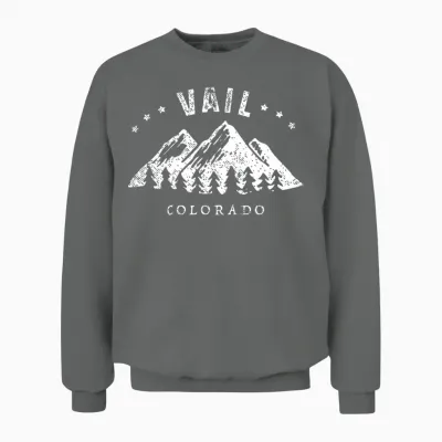 Vail Colorado Outdoor Hiking Adventure Unisex Sweatshirt - Graphite Heather