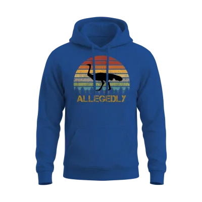 Funny Allegedly Ostrich Shirt Flightless Bird Love Unisex Hoodie - Royal