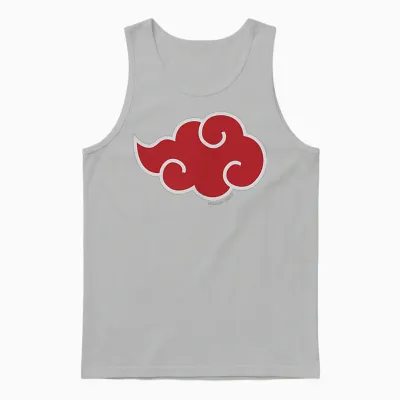 Naruto Shippuden Akatsuki Cloud Short Sleeve Unisex Tank Top - Ash