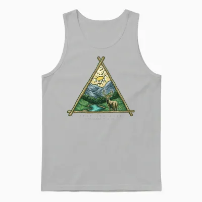 Your Outdoor Adventure Awaits! Unisex Tank Top - Ash