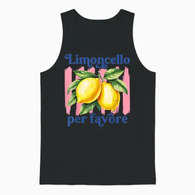 Italienischer Limoncello per Favore Zitrone Amalfiküste Zitrusfrüchte Unisex Tank Top - Black