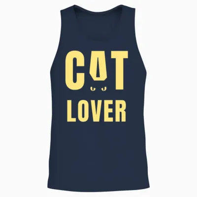 Cat Lover Gifts for Mom, Wife, Girlfriend, Boyfrie Unisex Tank Top - Navy