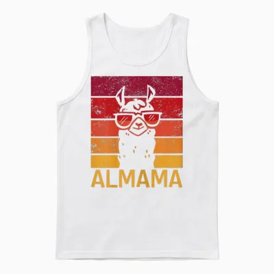 Retro Almama Muttertag Beste Mama Alpaka Unisex Tank Top - White