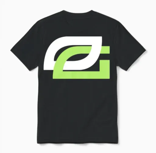 Optic Gaming Logo White Mp Unisex T-Shirt in Black