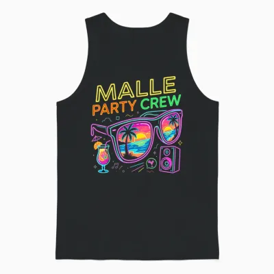 Malle Party Crew Mallorca Urlaub Feiern Design Unisex Tank Top - Black