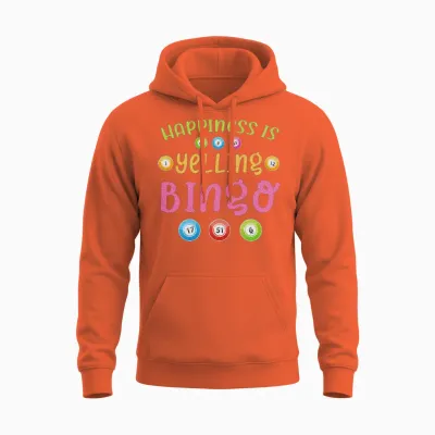 Funny Quote of Bingo Unisex Hoodie - Orange