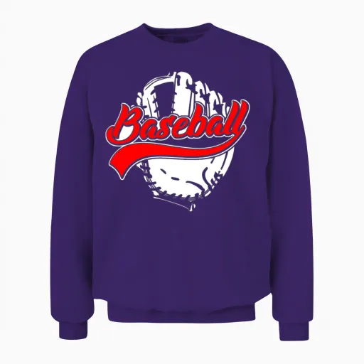 Baseball - Baseball Player - Gift - Baseball Unisex Sweatshirt - Purple