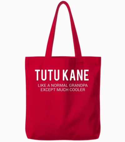 Tutu Kane Grandpa in Hawaiian Funny Tote Bags - Red