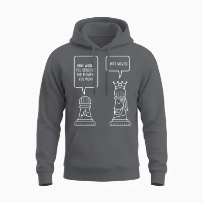 Chess King Chess Board Unisex Hoodie - Charcoal