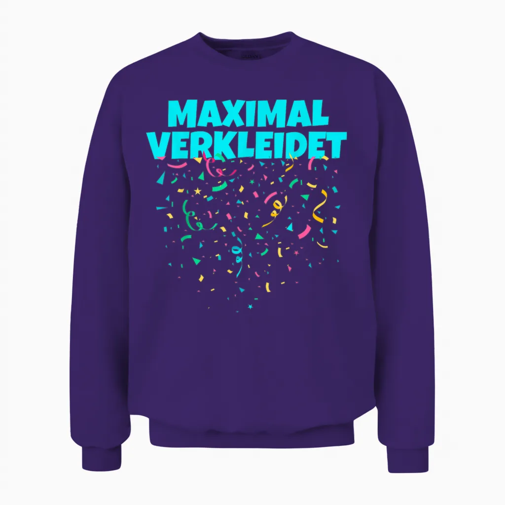 Meine Verkleidung Funny Costume Replacement Maximum Dressed T-Shirt, Black Unisex Sweatshirt in Purple
