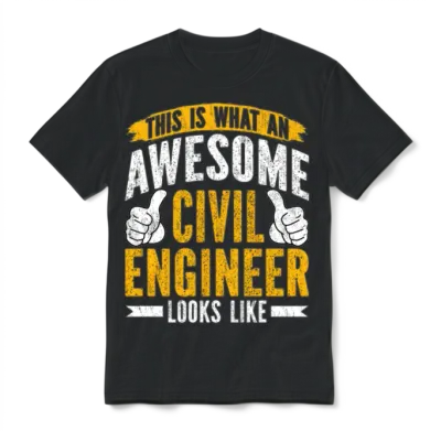 Civil Engineer - Funny Civil Engineering Engineer Unisex T-Shirt - Black