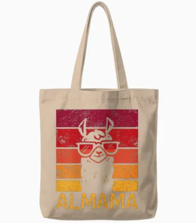 Retro Almama Muttertag Beste Mama Alpaka Tote Bags - Natural