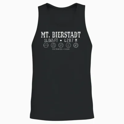 Mount Bierstadt Colorado Unisex Tank Top - Black