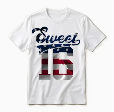 Sweet 16 Usa Sweet Sixteen 16. Geburtstag Unisex T-Shirt - White