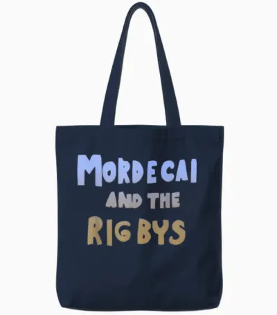 Mordecai and the Rigbys Ringer Y2k Retro Tote Bags - Navy