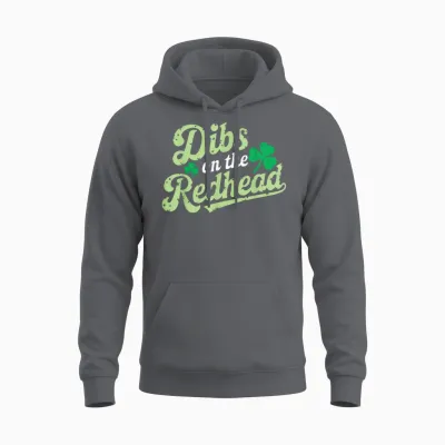St Patricks Day Shirt Dibs on the Redhead Irish Men Women Unisex Hoodie - Charcoal