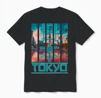 Tokyo Tower Unisex T-Shirt - Black