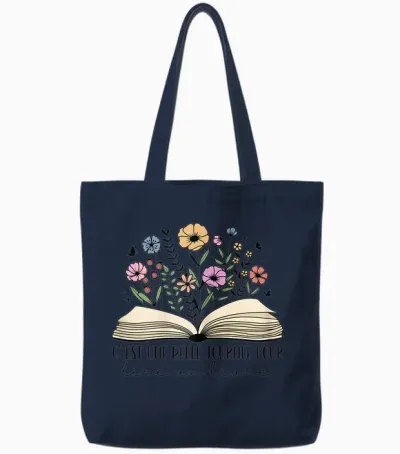 It's a Beautiful Day to Read a Book Gift Reading Tote Bags - Navy