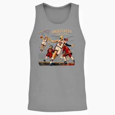 George Washington Undefeated Since 1776 Basketball Usa Unisex Tank Top - Sport Grey