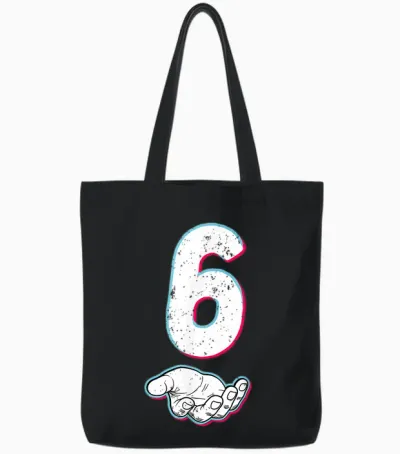 Number 67 Matching Six Seven 6 7 Meme 6 7 Halloween Costume Tote Bags - Black