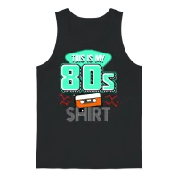 Retro 1980 80s Unisex Tank Top - Black – 1