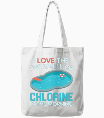 Funny Swimming Tote Bags - White