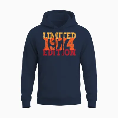 1974 Vintage 50th Birthday Unisex Hoodie - Navy