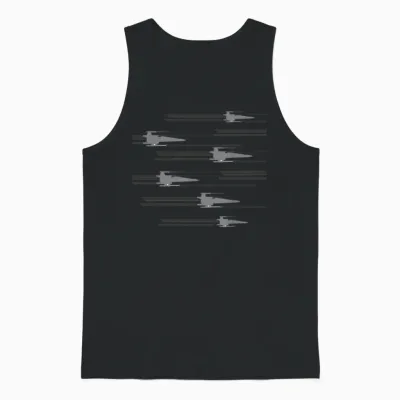 Star Wars X-Wing Starfighters Soar Pattern Unisex Tank Top - Black