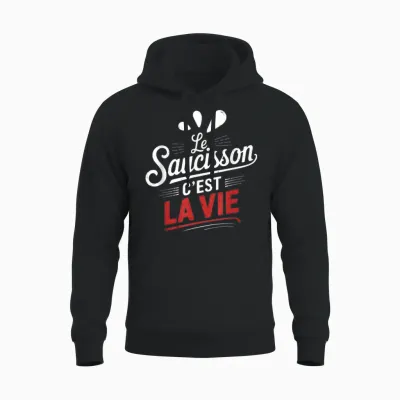 Sausage Is Funny Life Shirt T-Shirt, Black, S Unisex Hoodie - Black