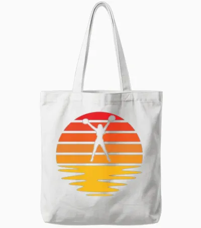 Cheerleading Retro Tote Bags - White