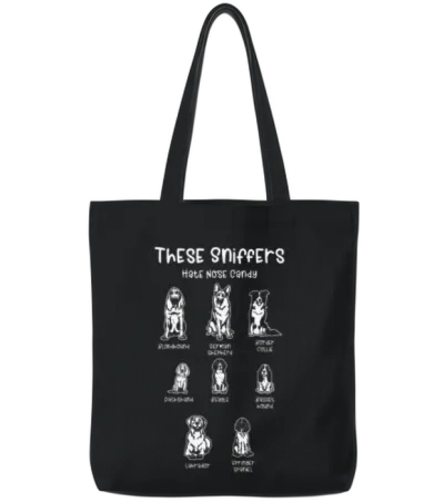 Dog Lover Dog Owner Dog German Shepherd Dachshund Tote Bags - Black