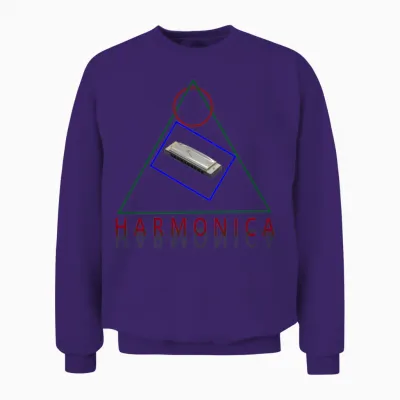Retro Harmonica Unisex Sweatshirt - Purple