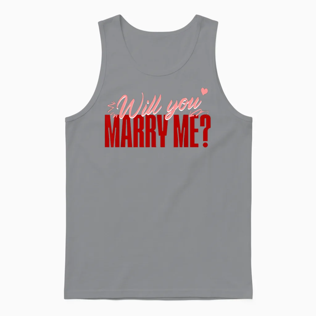 Wedding - Will You Marry Me Unisex Tank Top in Sport Grey