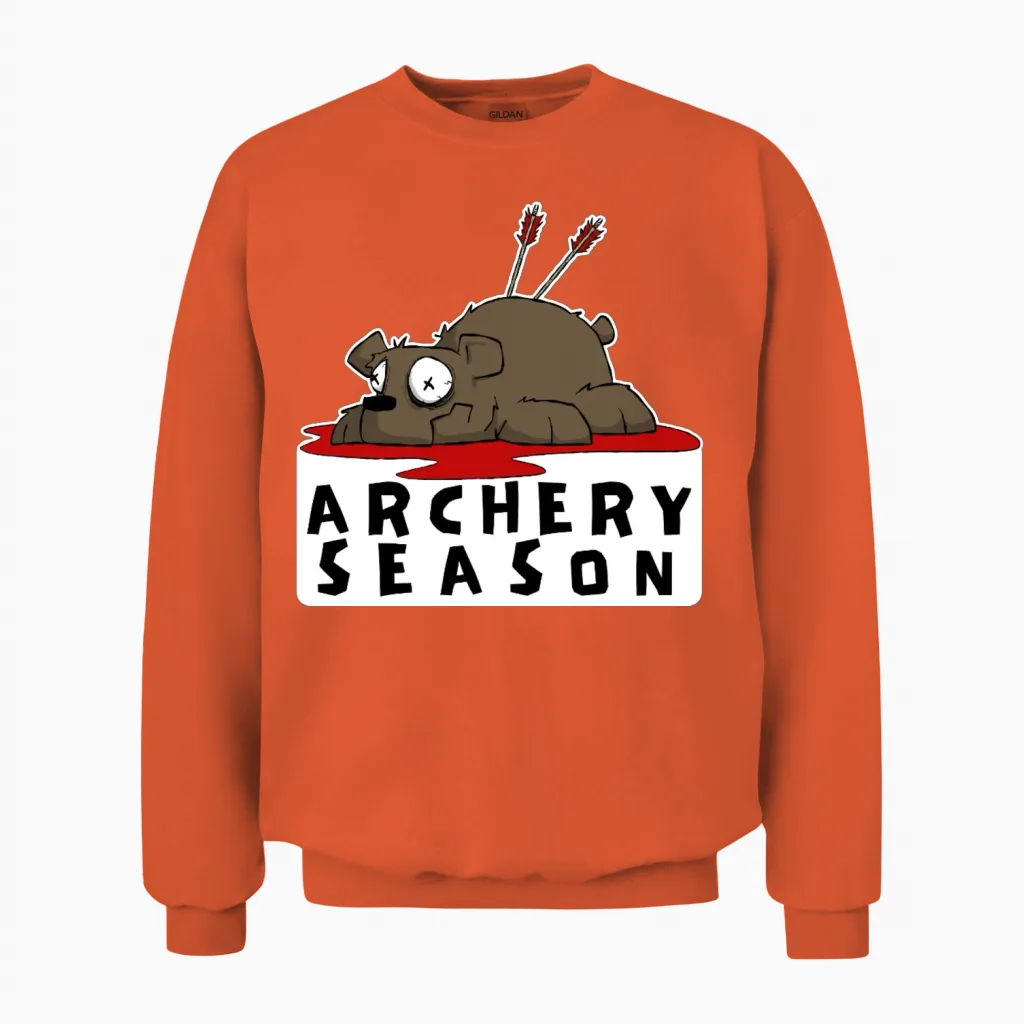 Funny Archery Sticker and Shirt Kilboe Comic Unisex Sweatshirt - Orange