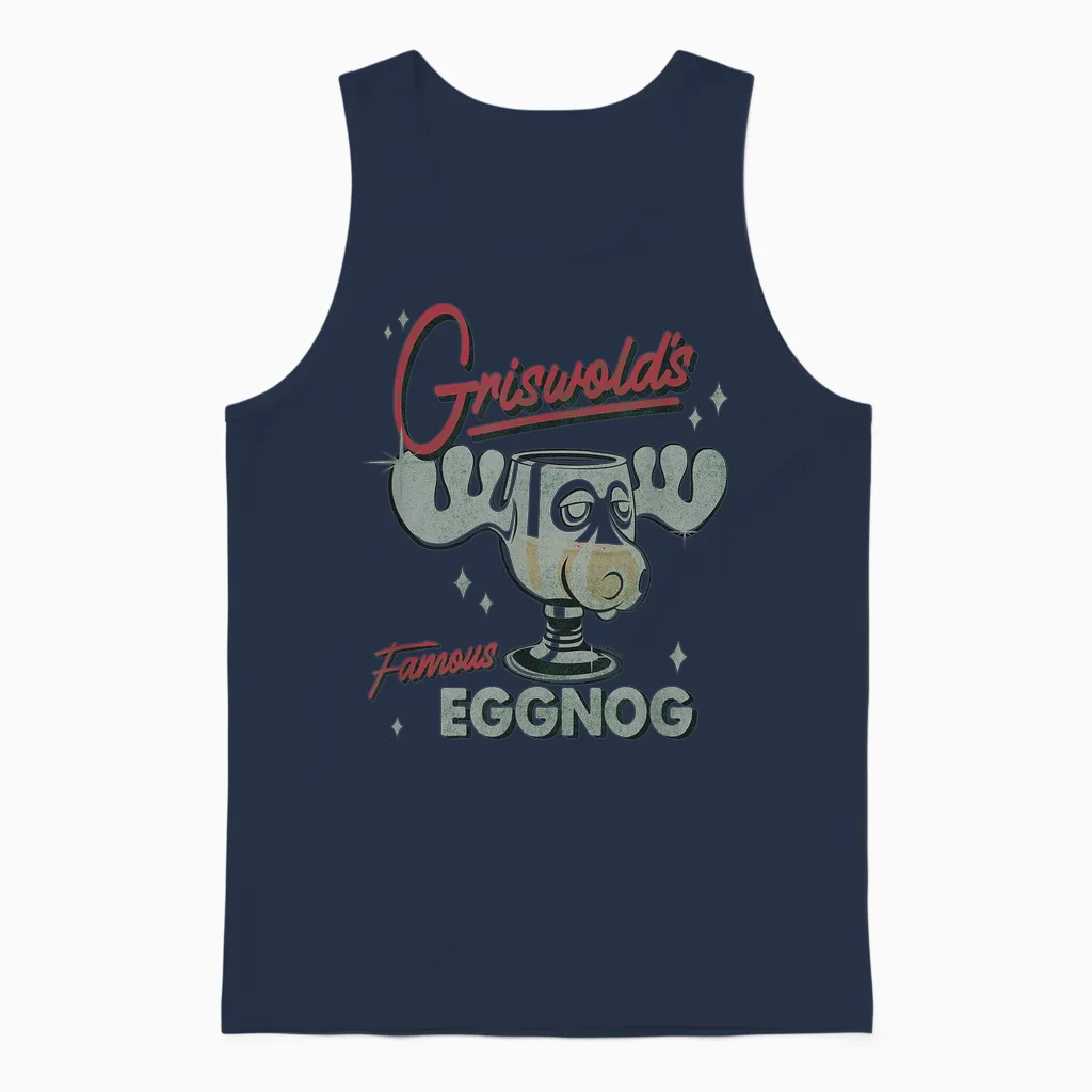 National Lampoon's Christmas Vacation Griswold's Eggnog Unisex Tank Top in Navy