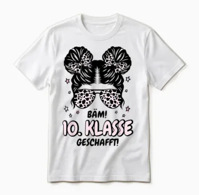 Bäm 10. Klasse Geschafft 2026 Abschluss 10. Klasse Unisex T-Shirt - White
