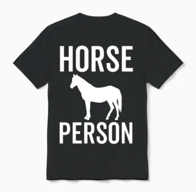 Horse Person Unisex T-Shirt - Black