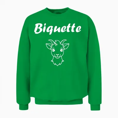 Nom Biquette Biche Amour Surnom Biquette T-Shirt Haut De Gamme Unisex Sweatshirt - Irish Green