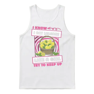 Lemons Funny Unisex Tank Top - White